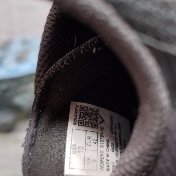 Saucony Peregrine 12 Trail Running Shoes Womens Size 10 Black Blue ICE + - Picture 10 of 10